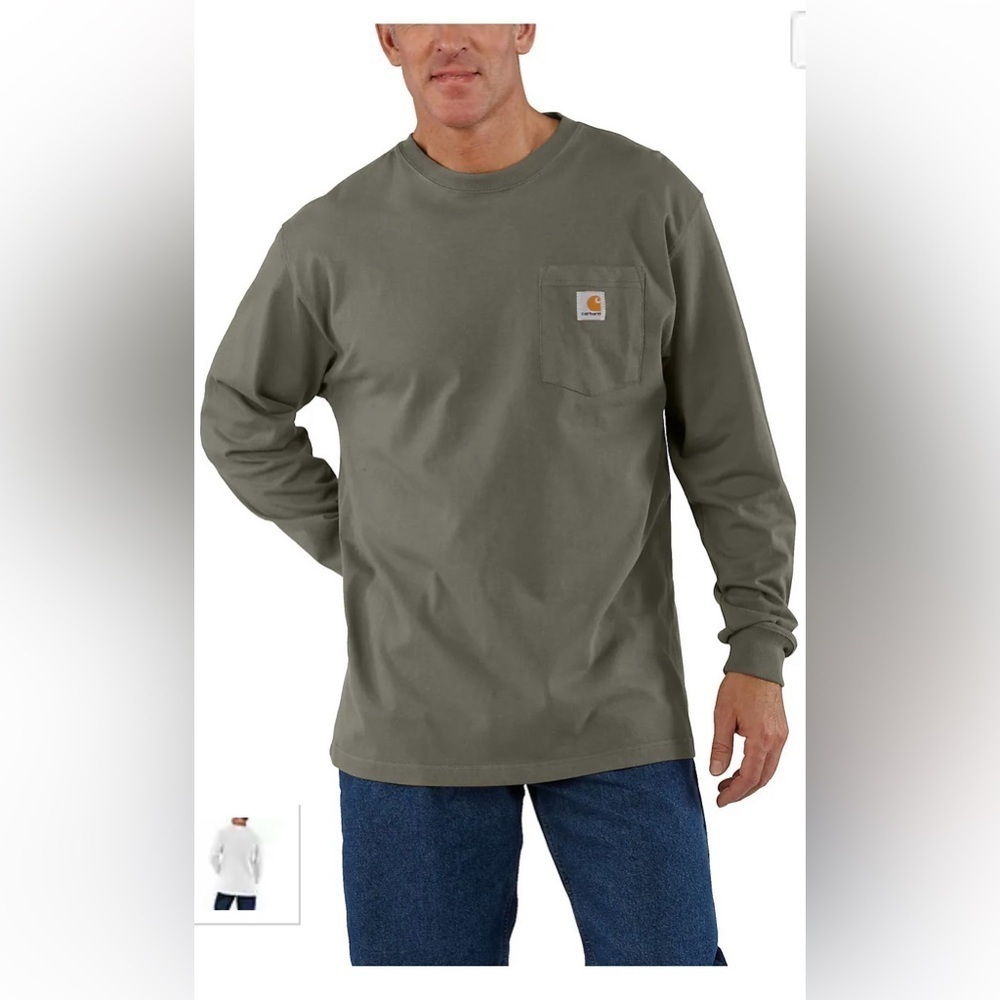 Carhartt Olive Long Sleeve Shirt - Picture 1 of 5